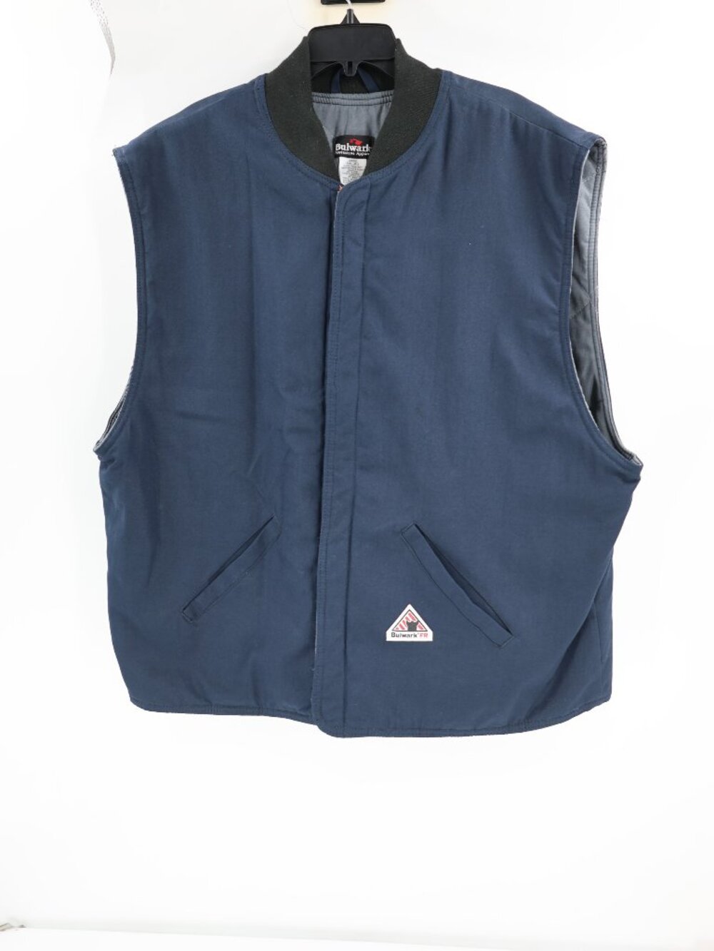 Bulwark Vest Men's 6XL Flame Resistant Workwear Insulated Snap Nomex IIIA Blue